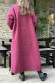 Norbury Japanese Duster Coat Cranberry /10=